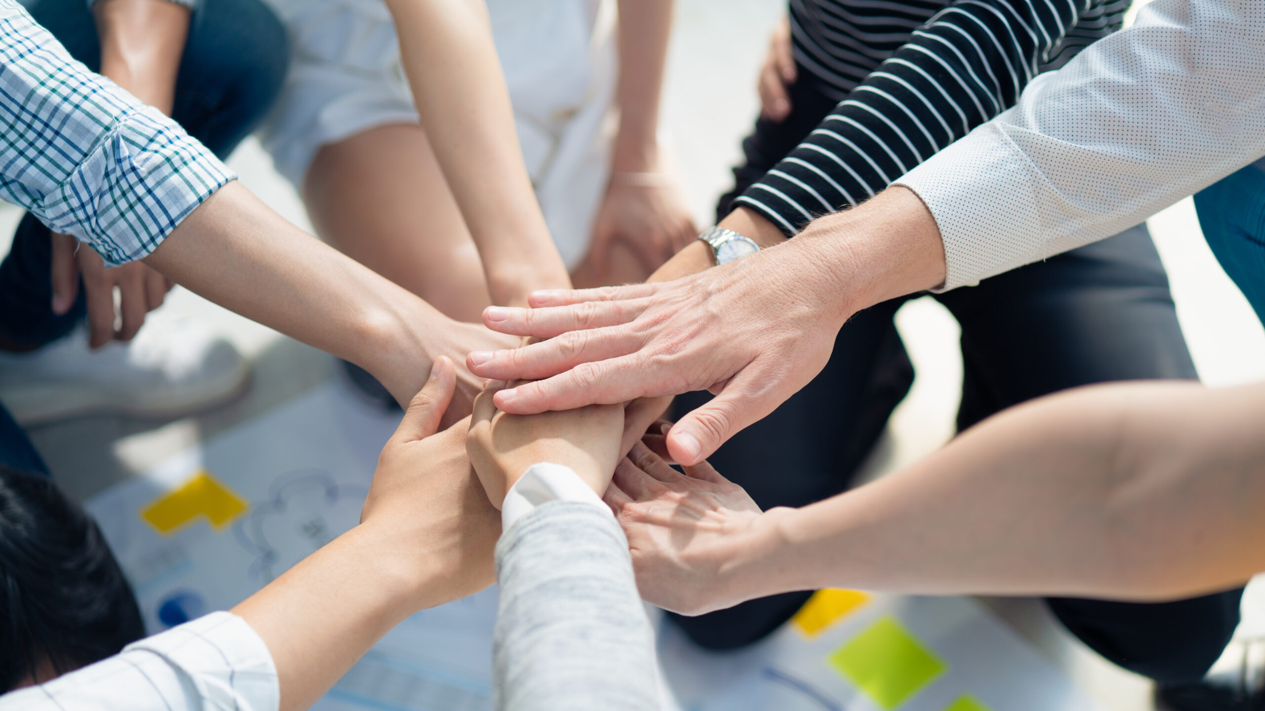 Volunteer,Hand,Stack,People,To,Show,Teamwork,Spirit,Togetherness,,Concept